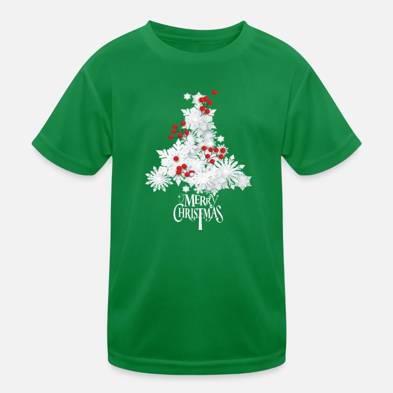 White Christmas Kids Functional T-Shirt
