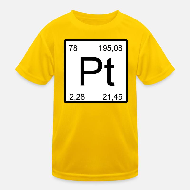 Platin Pt Element Typog Kinder Funktions-T-Shirt