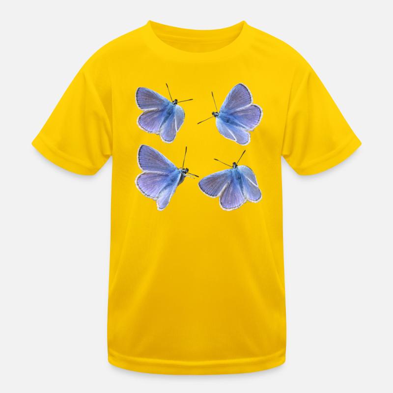 vier Bläulinge Kinder Funktions-T-Shirt