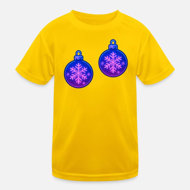 Weihnachtskugel Schneeflocke Ornament Kinder Funktions-T-Shirt