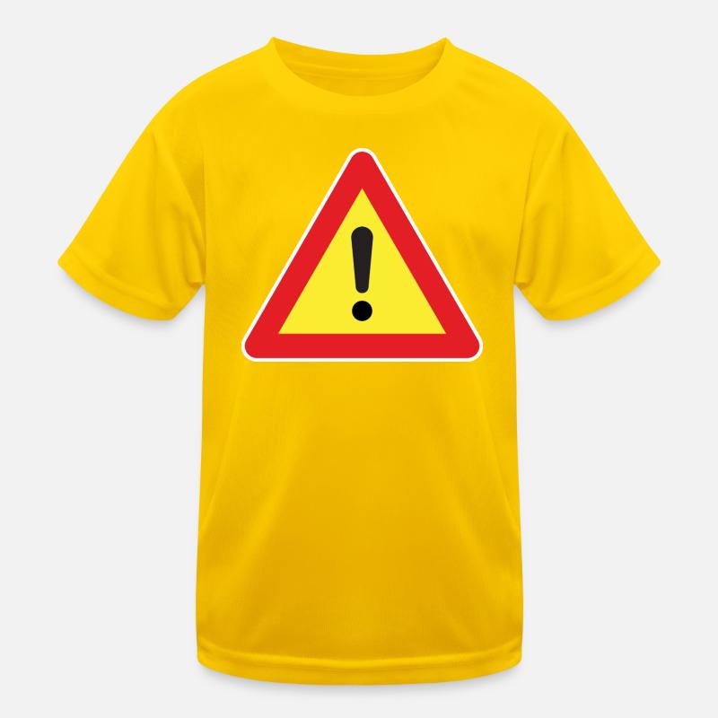 Attention! Beware Sign Kids Functional T-Shirt