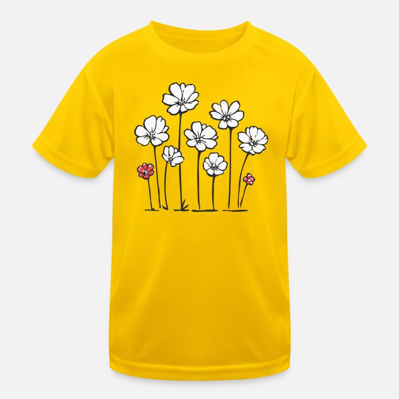 Delicate Wildflower Pattern Kids Functional T-Shirt
