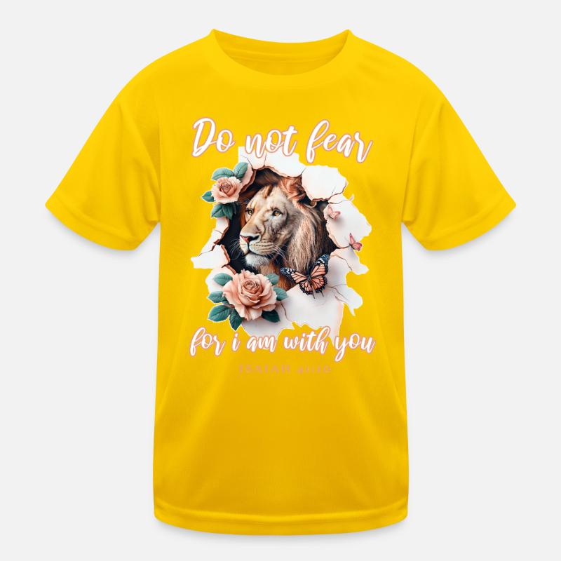 Lion Bible Verse Kids Functional T-Shirt