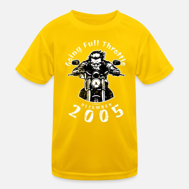 20. Geburtstag Going Full Throttle Since 12/2005 Kids Functional T-Shirt