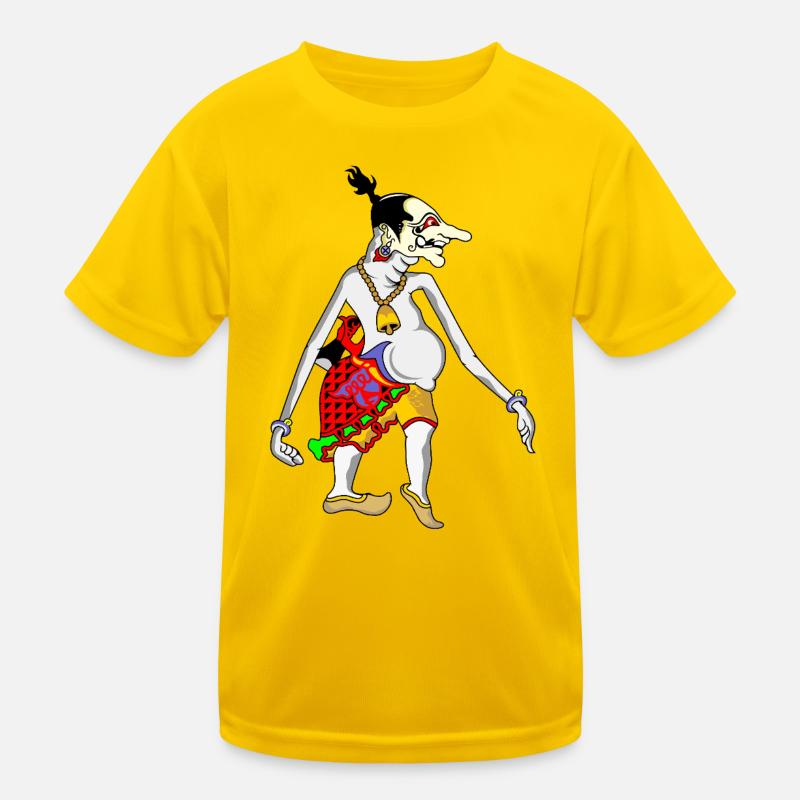 Grotesque Goblin Dancer Tee - Kids Functional T-Shirt - egg yellow
