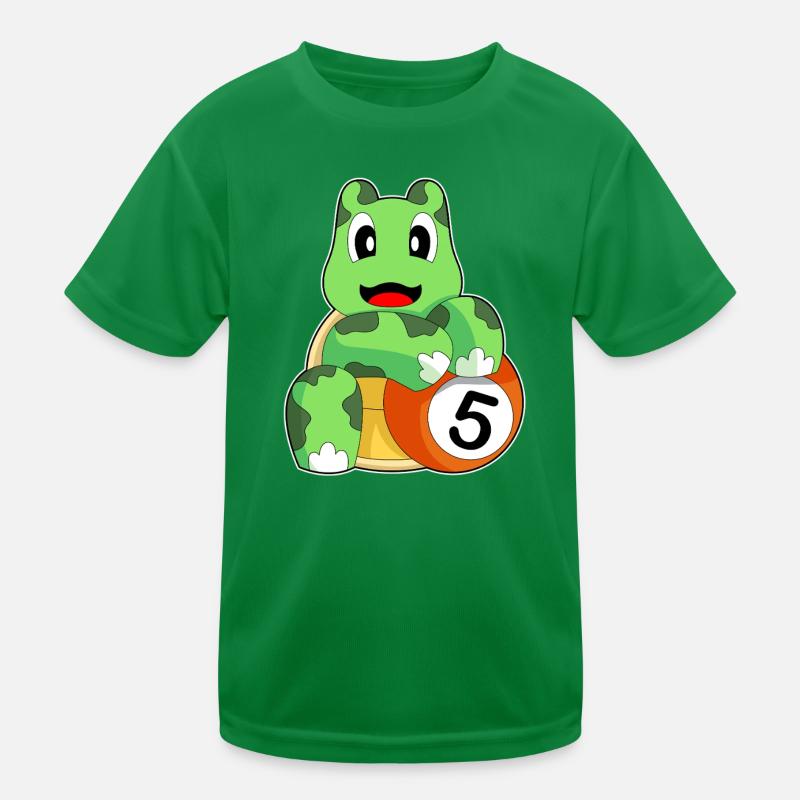 Schildkröte Billiard Queue Sport Kinder Funktions-T-Shirt