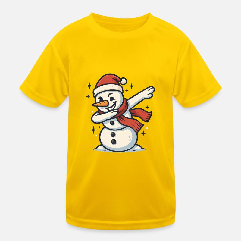 Dabbing Schneemann Dab Kinder Funktions-T-Shirt