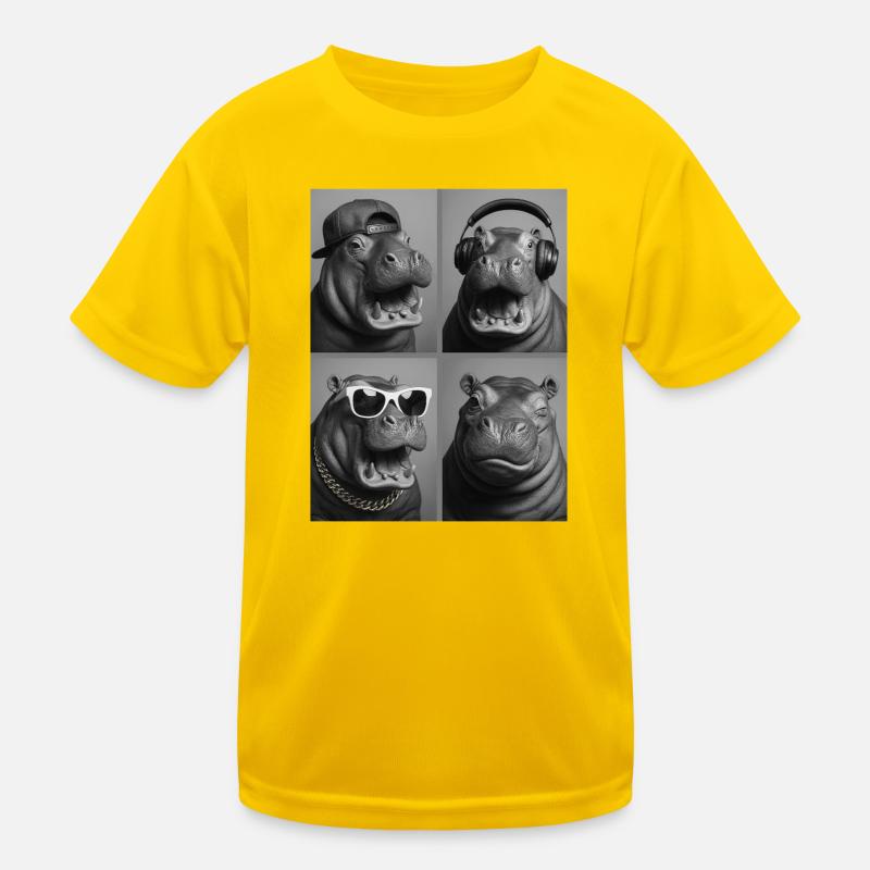 Nilpferd Kinder Funktions-T-Shirt