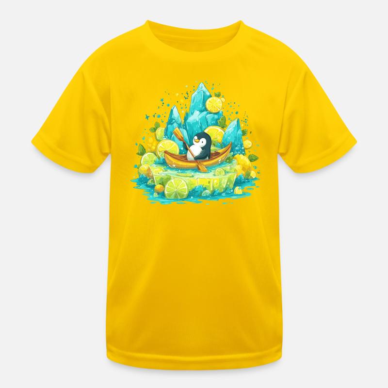 Pingouin dans le bateau de l’île Lemon T-shirt sport Enfant