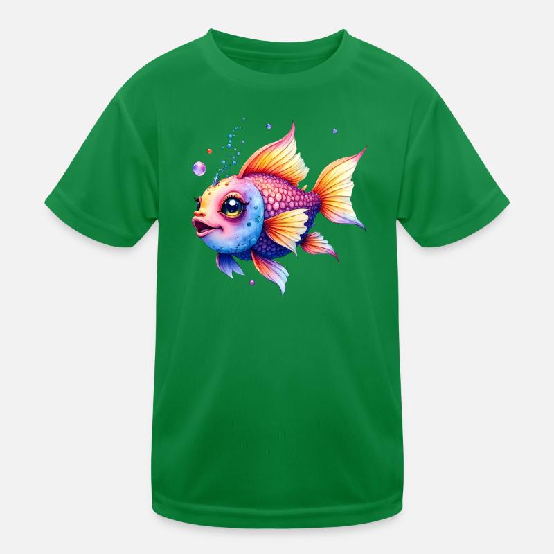 Lebendiger Regenbogenwassermann Kinder Funktions-T-Shirt