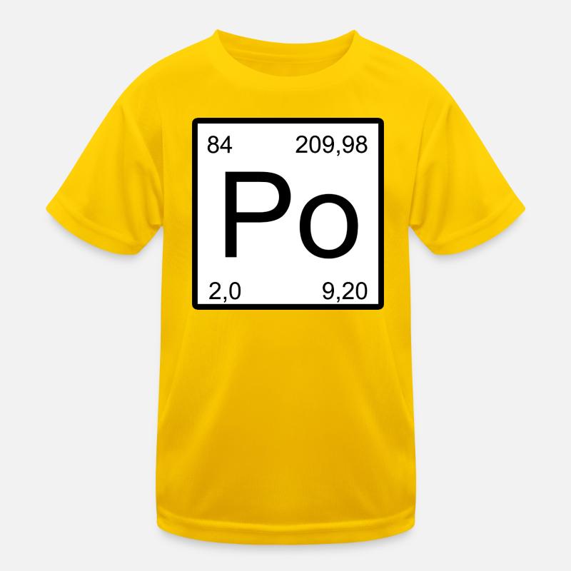 Polonium Po Element Design Periodentafel Kinder Funktions-T-Shirt