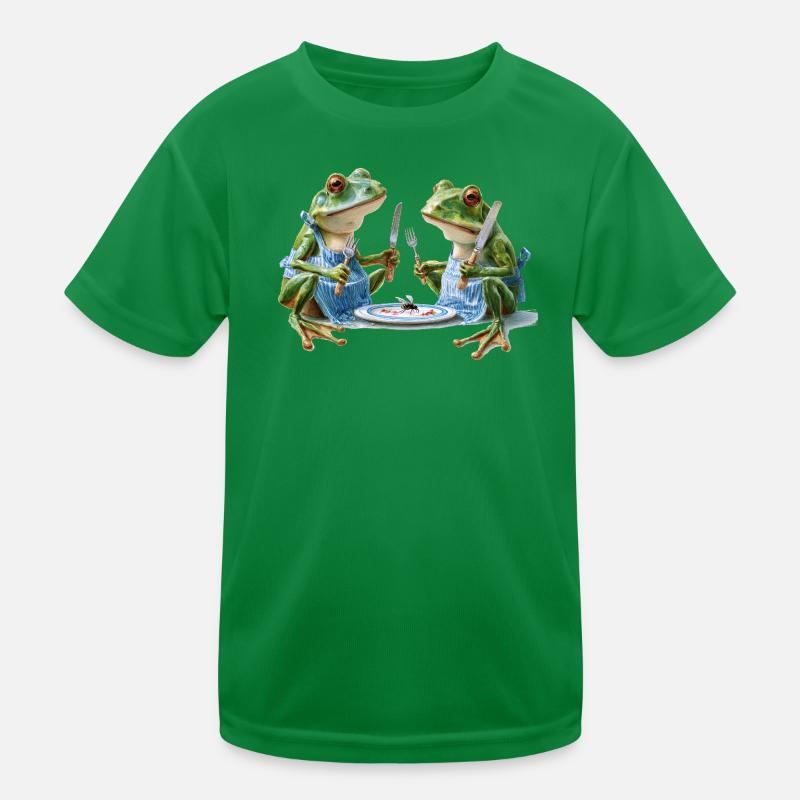 Two frog cooks at dinner Kids Functional T-Shirt