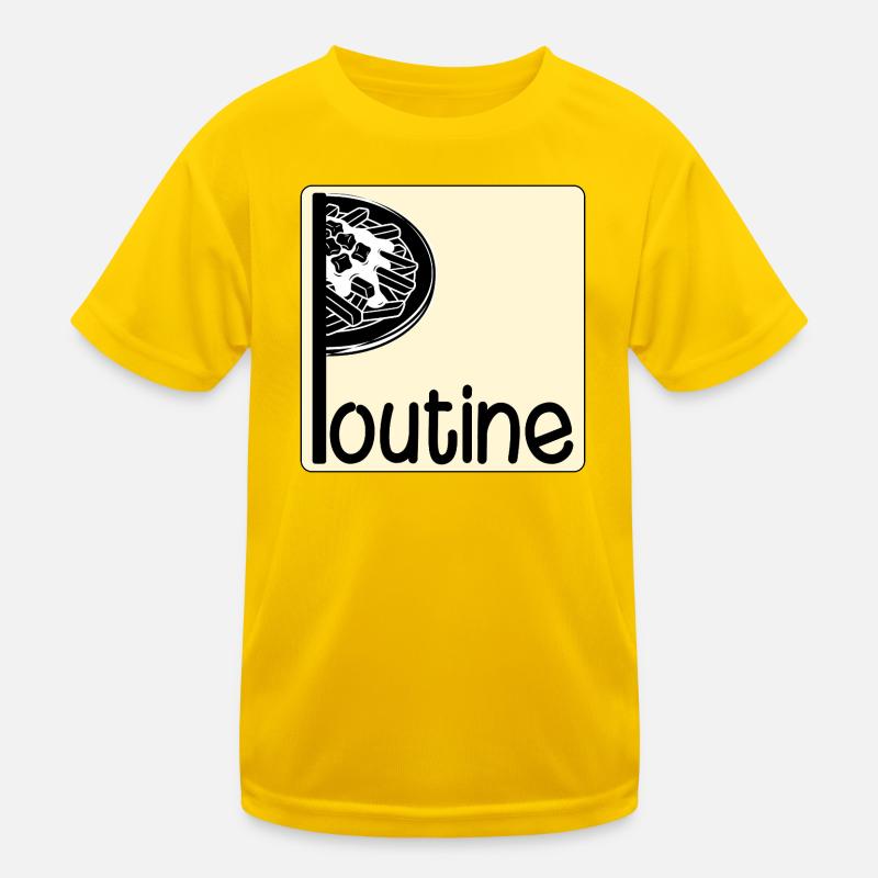 Kanada-kanadisches Gericht Poutine Kinder Funktions-T-Shirt