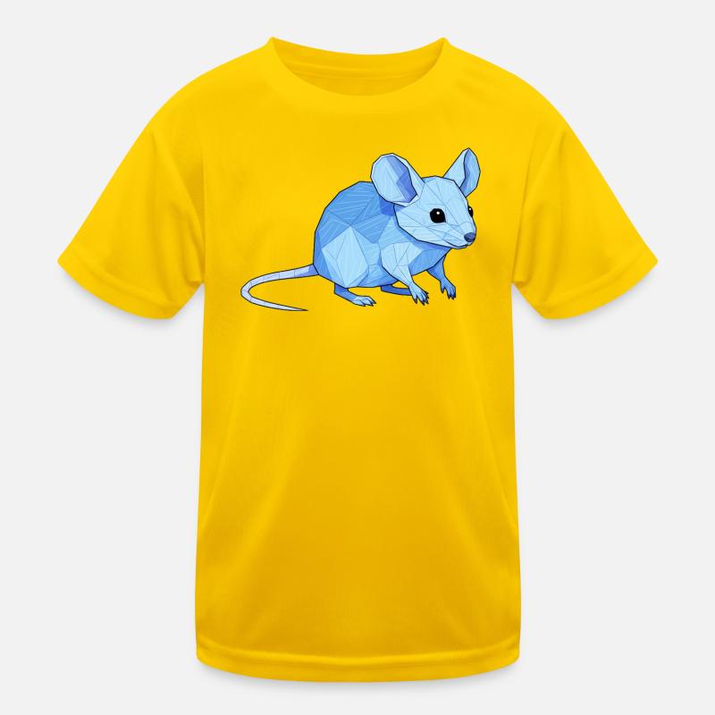 Souris bleue low-poly T-shirt sport Enfant