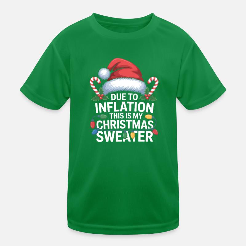 Inflation Weihnachtspullover-Humor Kinder Funktions-T-Shirt
