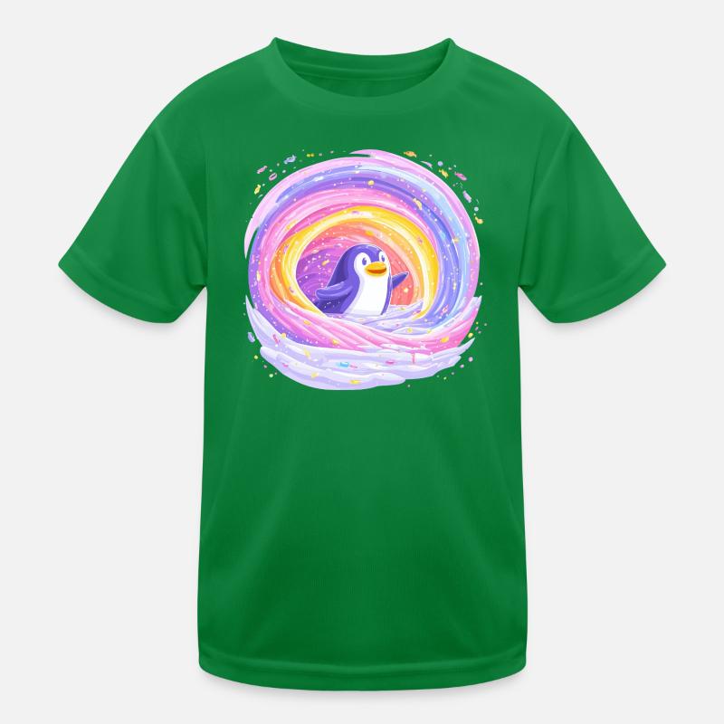 Manchot arc-en-ciel dans le vortex T-shirt sport Enfant