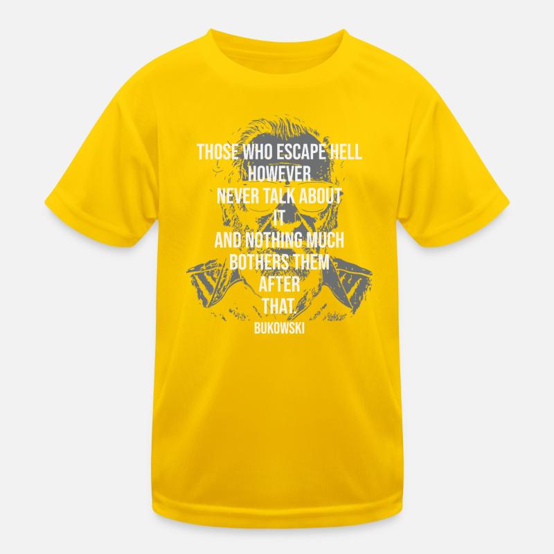 Grritty Bukowski Porträt-Tee Kinder Funktions-T-Shirt