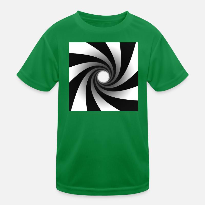 Vortex en spirale monochrome T-shirt sport Enfant