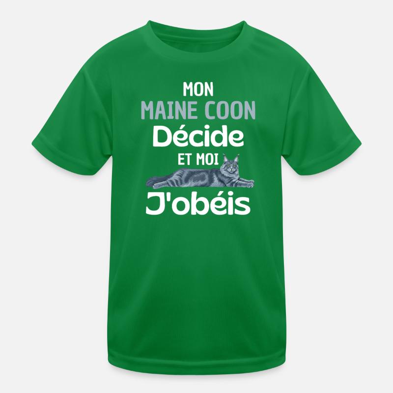 Maine Coon Commande Tu Obéis T-shirt sport Enfant