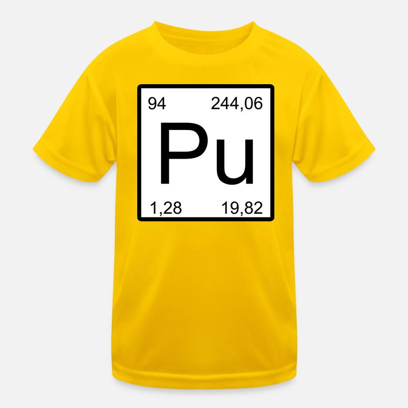 Pu Plutonium Element Design Kids Functional T-Shirt