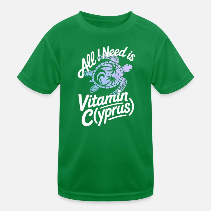 Chypre Tout ce dont j’ai besoin, c’est de vitamines Chypre Drapeau chypriote T-shirt sport Enfant