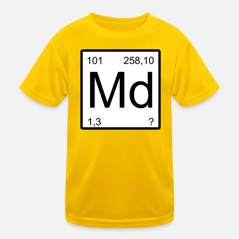 Md Mendelevium Element Monogram Kids Functional T-Shirt