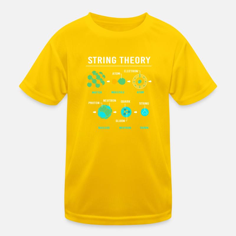 Quantenphysik Quanten Physik Quantensprung - Kinder Funktions-T-Shirt - Eigelb