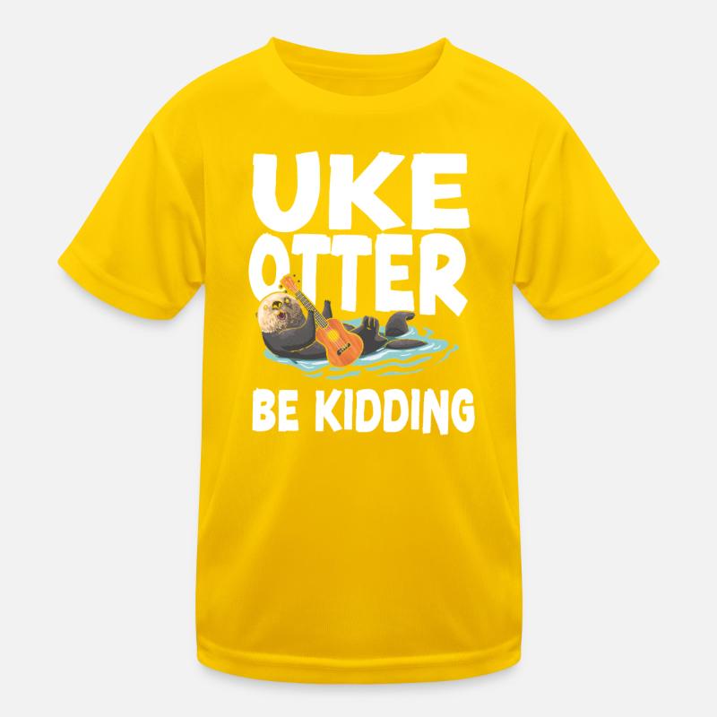 Hawaiian Ukulele Uke Otter Pun Uke Kids Functional T-Shirt