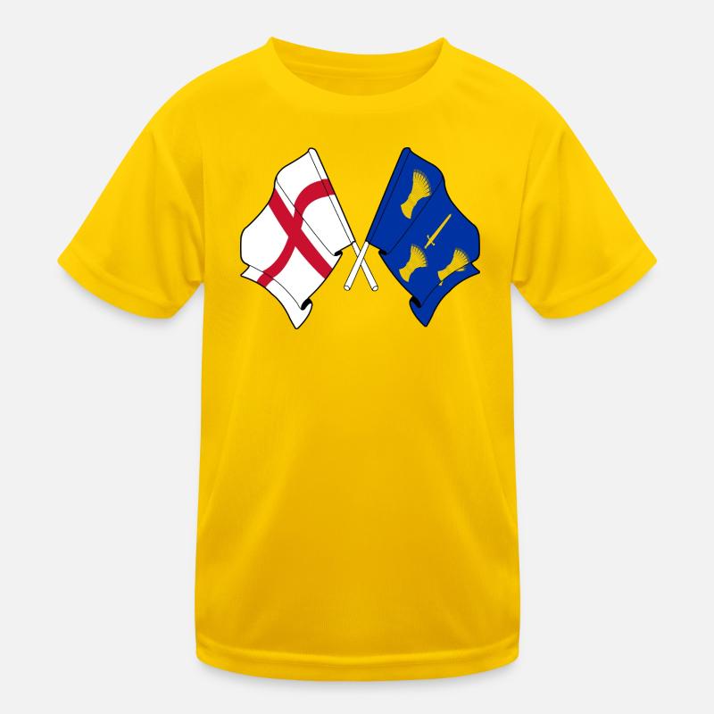 Drapeaux croisés du Cheshire et de l’Angleterre T-shirt sport Enfant