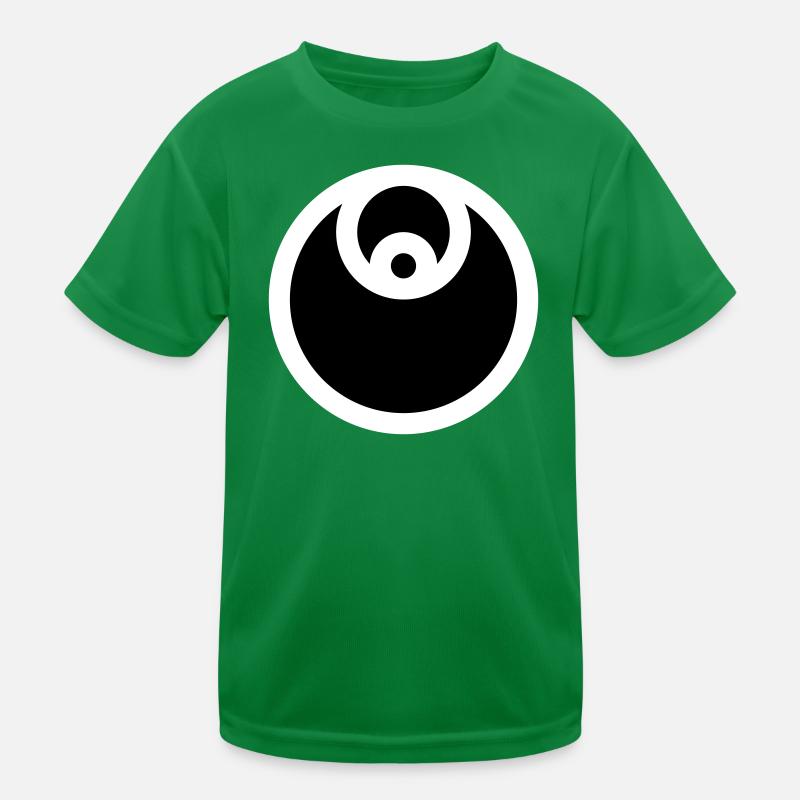 Circle Emblem Filled Kids Functional T-Shirt