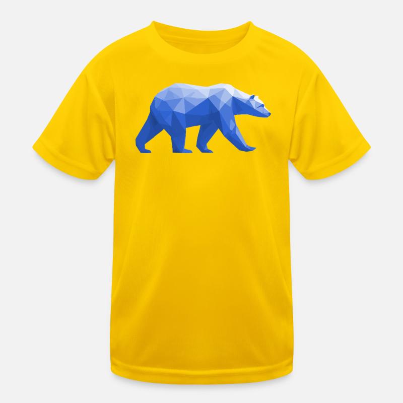 Polar Bär Polygon Eisbär Winter Kinder Funktions-T-Shirt