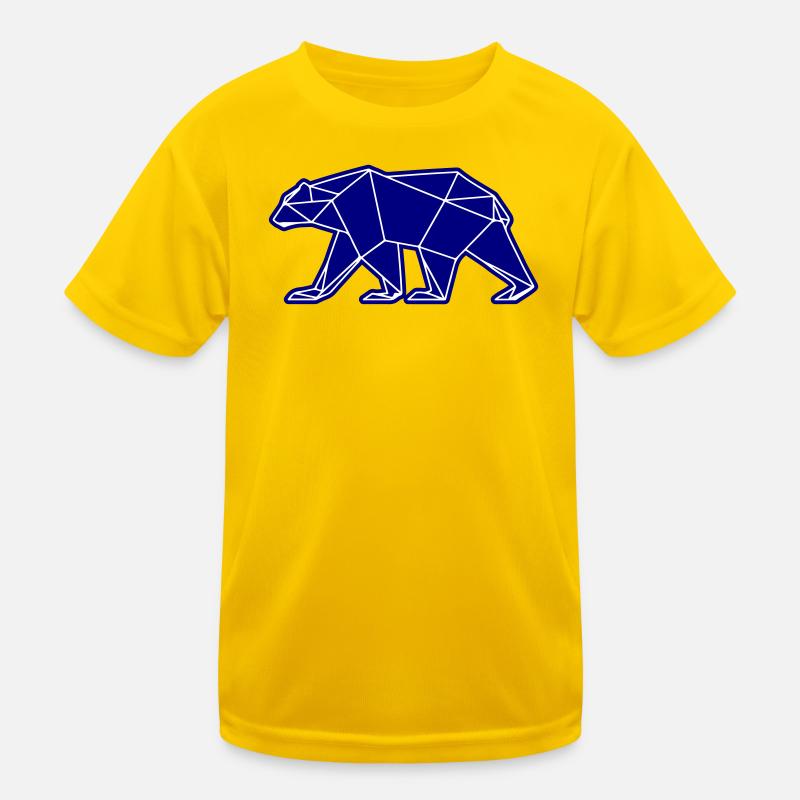 Eisbär Polar Bär Polygon Symbol Kinder Funktions-T-Shirt