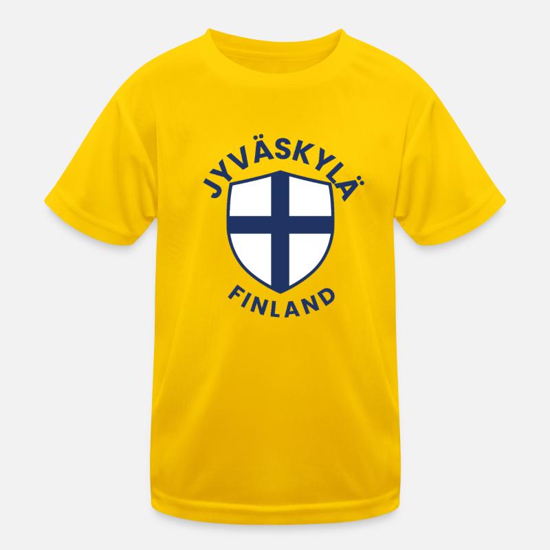 Finnisches Schildemblem mit Kreuz Kinder Funktions-T-Shirt