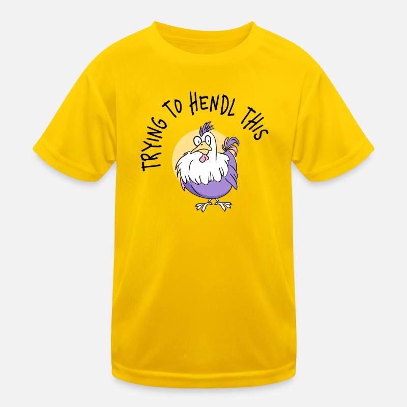 Porte-bonheur Velcro de poulet violet T-shirt sport Enfant