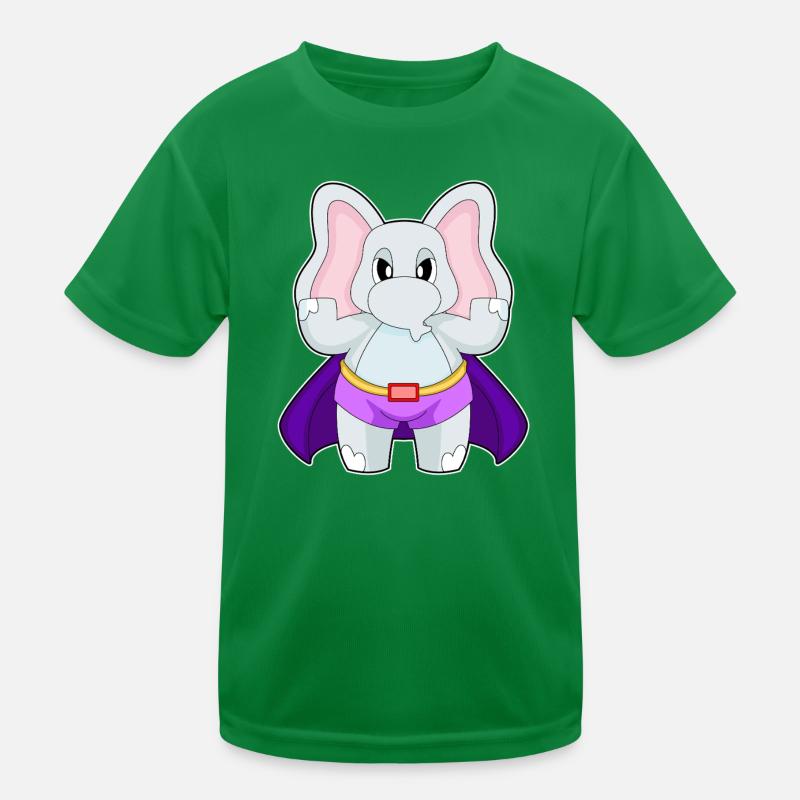 Elefant Superheld Umhang Kinder Funktions-T-Shirt
