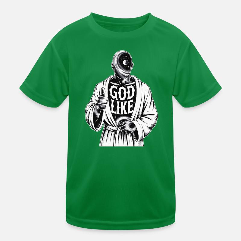 God Like Galaxy Design Kids Functional T-Shirt