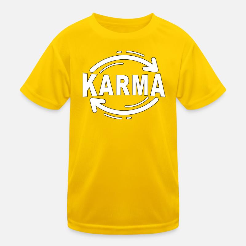 Karma - Minimalistisches Statement Design Kinder Funktions-T-Shirt