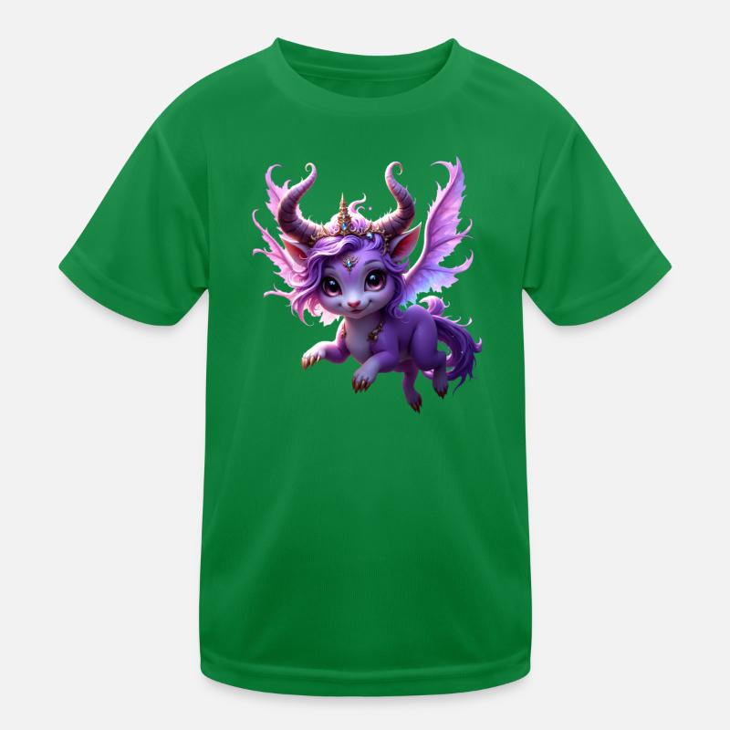 Dragon violet avec couronne T-shirt sport Enfant