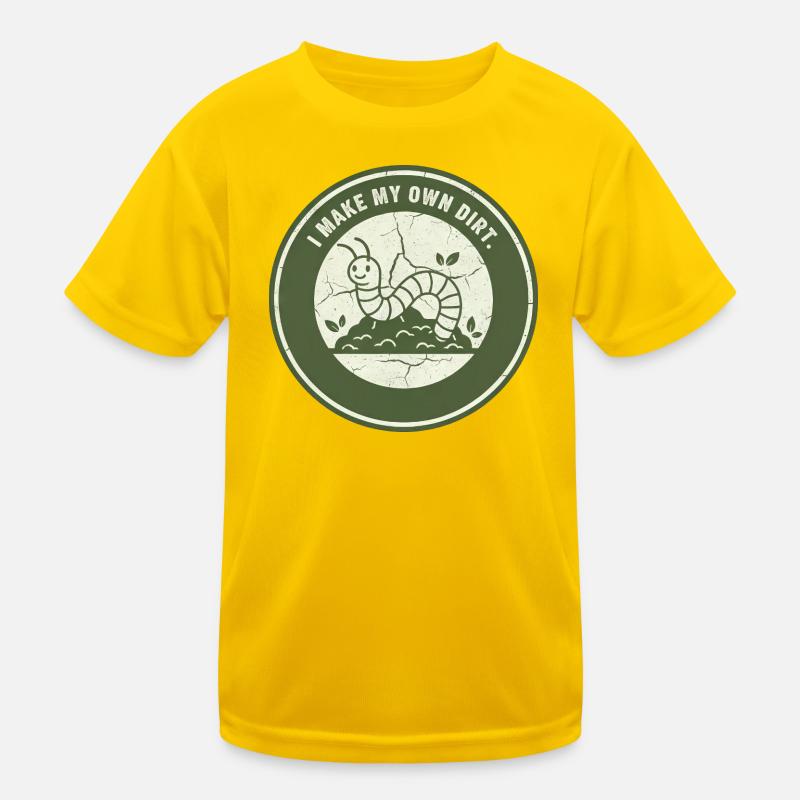 Wurmkompost: Eigenständige Erde - Kinder Funktions-T-Shirt - Eigelb