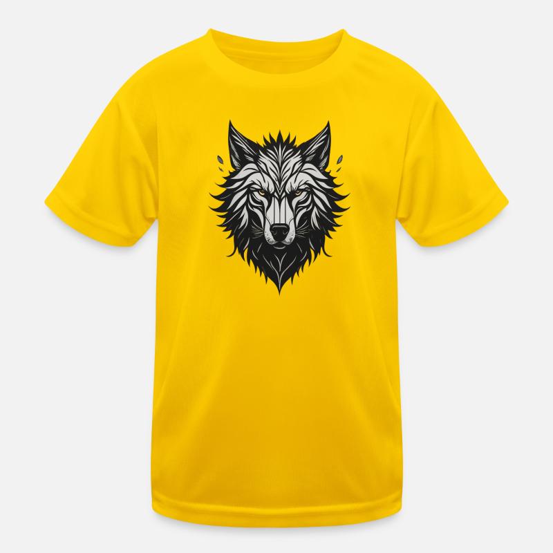 Loup Stylisé Nocturne T-shirt sport Enfant