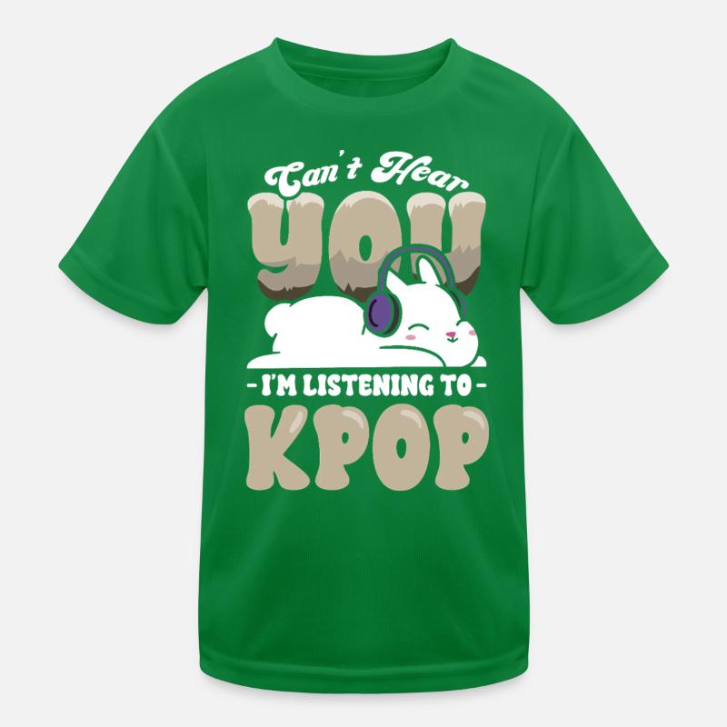 Kpop Hase mit Kopfhörern Kinder Funktions-T-Shirt