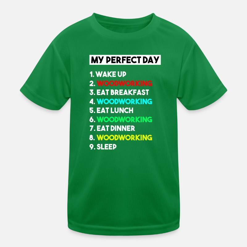 Master Woodworker Sawdust Maker Carpentry Kids Functional T-Shirt