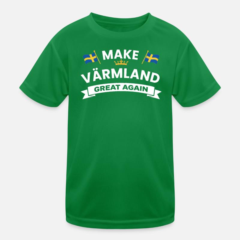 Värmland again – Patriotic emblem design Kids Functional T-Shirt