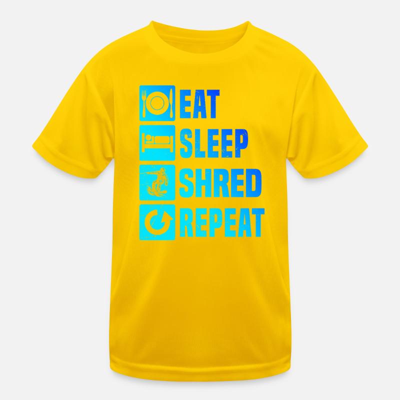 Compact snowboard design for snowboard Kids Functional T-Shirt