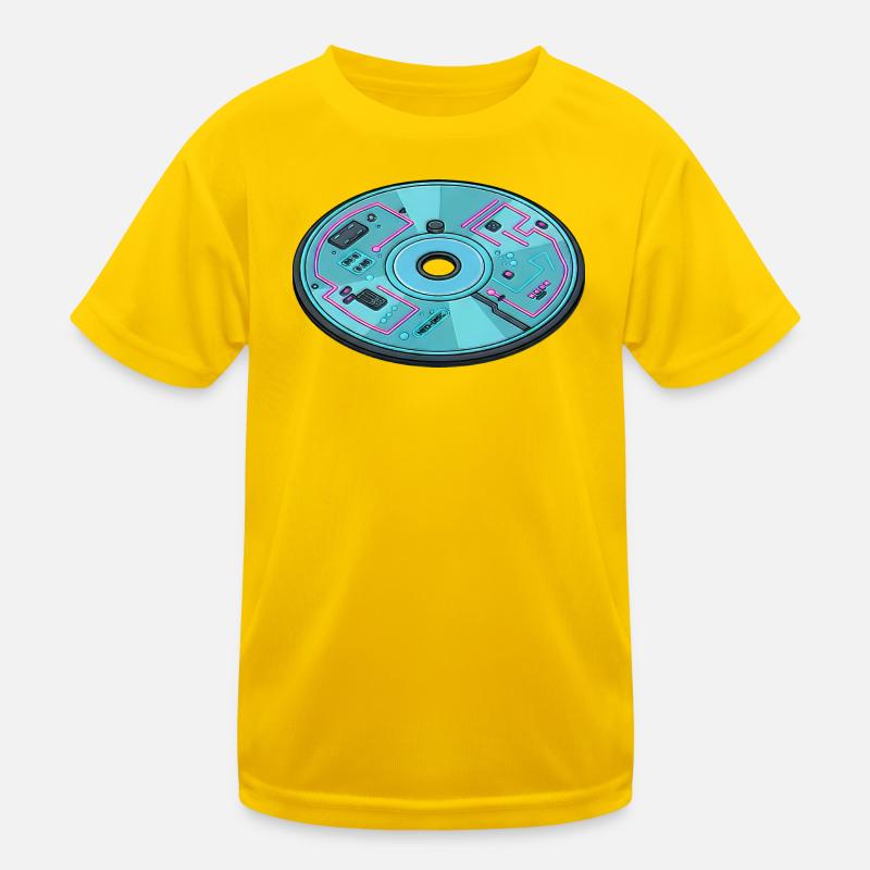 Digitale Zukunft Computer 90er Retro Design Kinder Funktions-T-Shirt