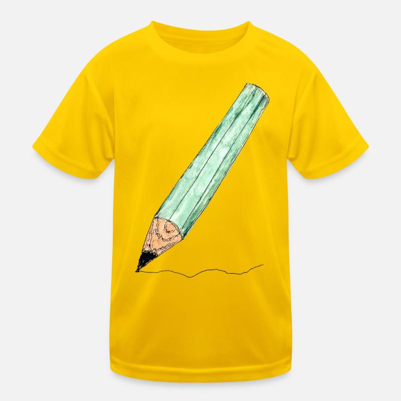 Crayon vert menthe - Croquis T-shirt sport Enfant