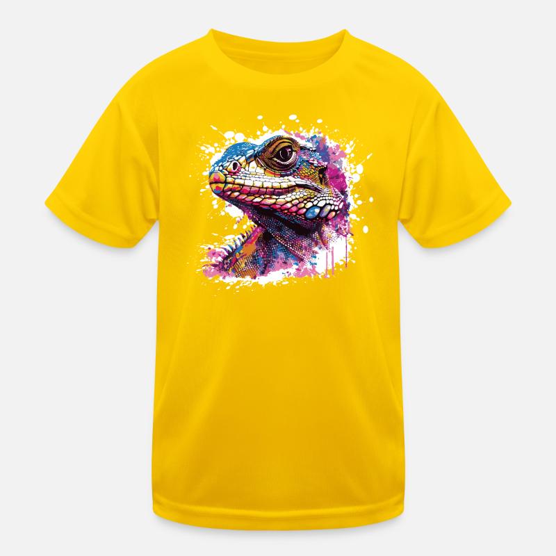 Echse Graffiti  Kinder Funktions-T-Shirt