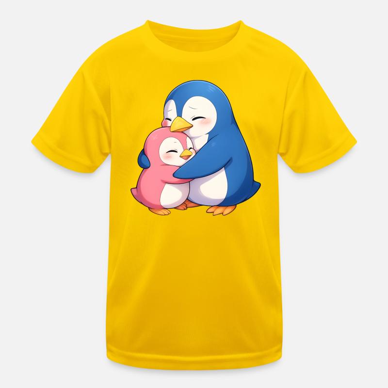 Kuschelpinguine Umarmung Kinder Funktions-T-Shirt