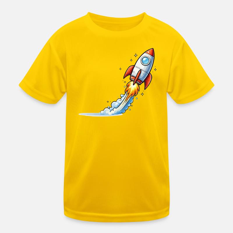 Conception de dessins animés Rocket Launch T-shirt sport Enfant