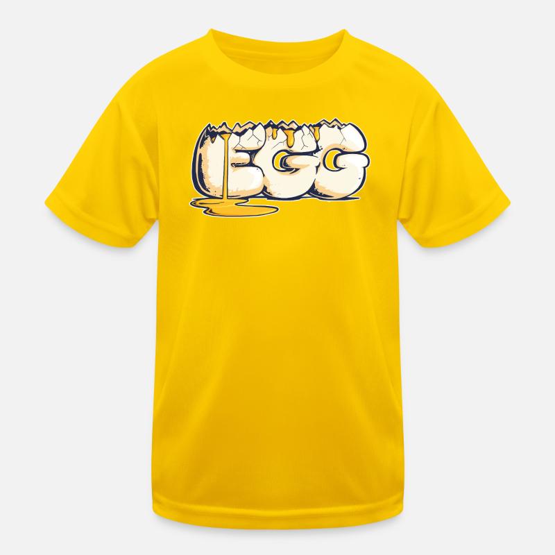 Ei, gezogenes Wort (2) Kinder Funktions-T-Shirt